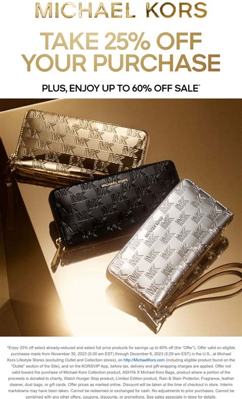 promo code for michael kors bags|michael kors extra discount code.